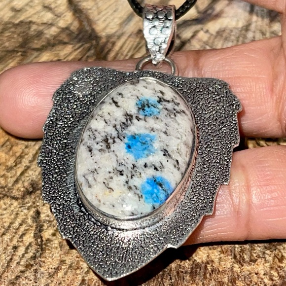 Raindrops K2 Azurite Pendant 2 1/2” - Picture 10 of 14